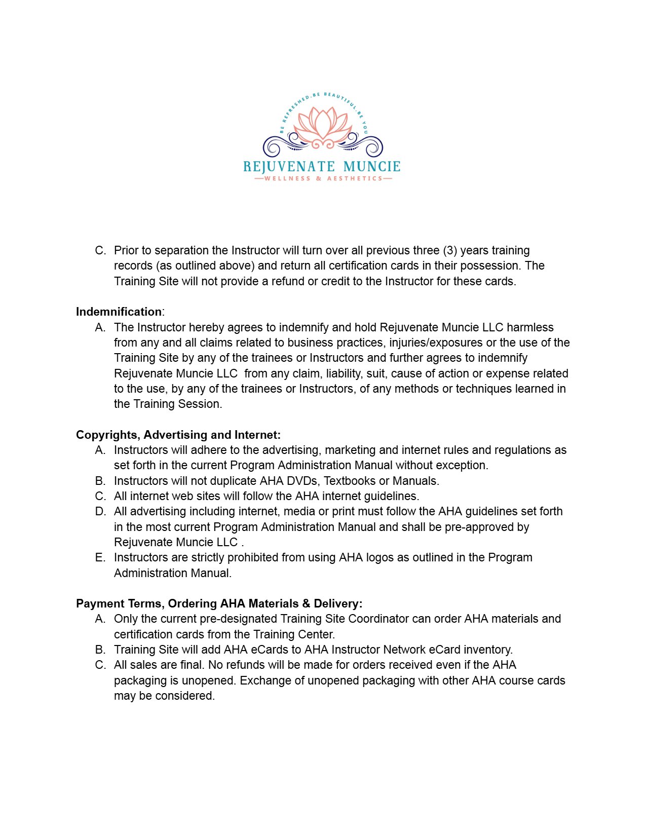Rejuvenate Muncie Agreement – page 5