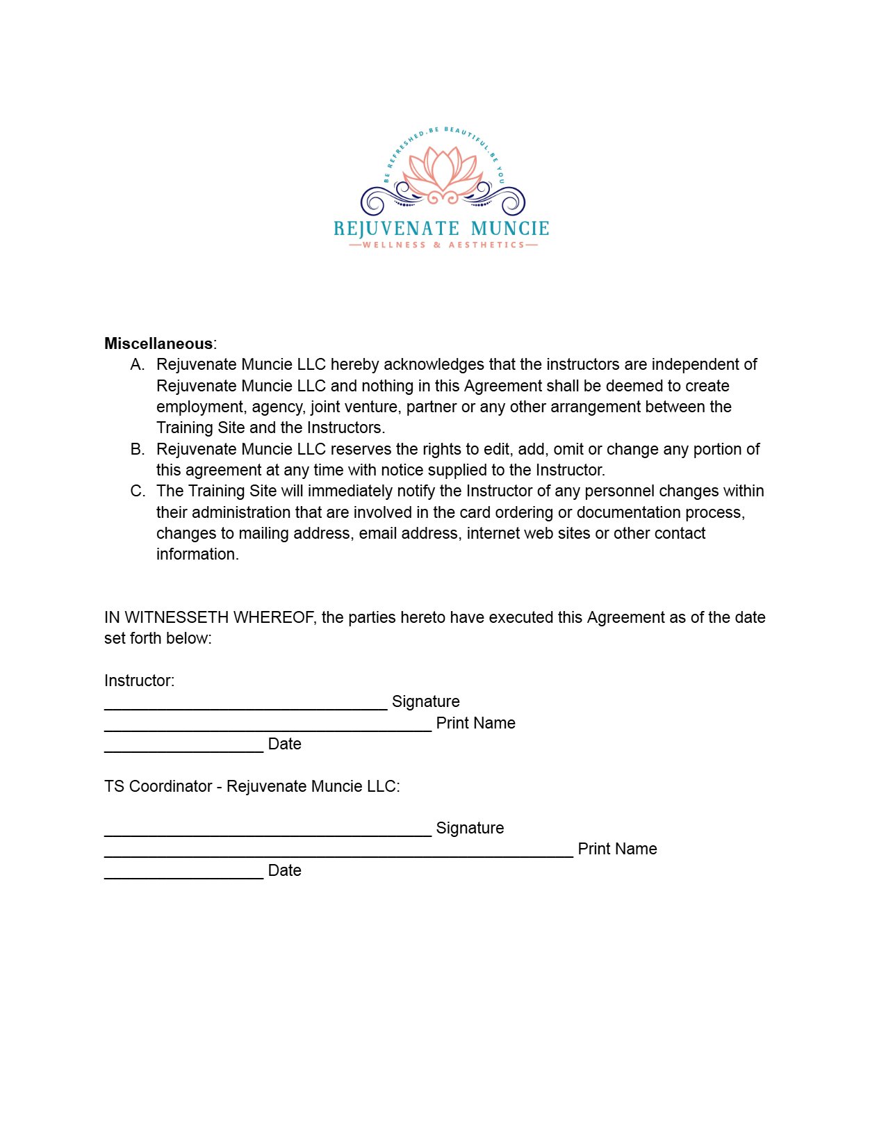 Rejuvenate Muncie Agreement – page 6
